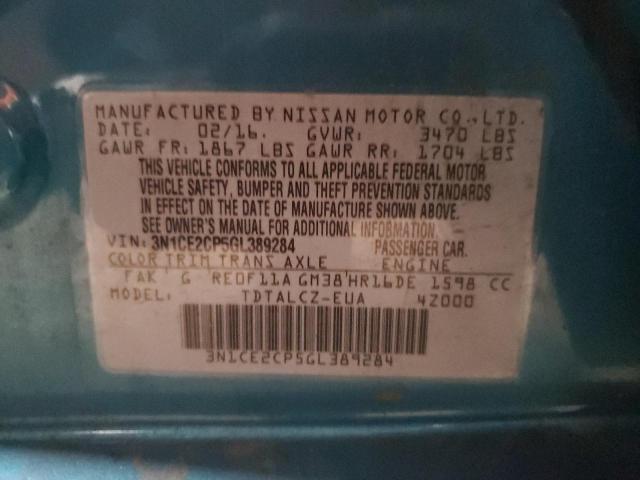 Продажа на аукционе авто 2016 Nissan Versa Note, vin: 3N1CE2CP5GL389284, номер лота: 70407365