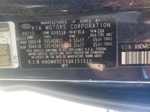 Продажа на аукционе авто 2016 Kia Sedona Lx, vin: KNDMB5C11G6151515, номер лота: 68980215