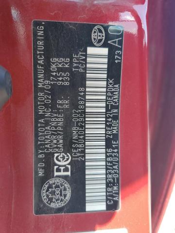 2009 Toyota Corolla მანქანა იყიდება აუქციონზე, vin: 2T1BU40E29C188748, აუქციონის ნომერი: 66811605