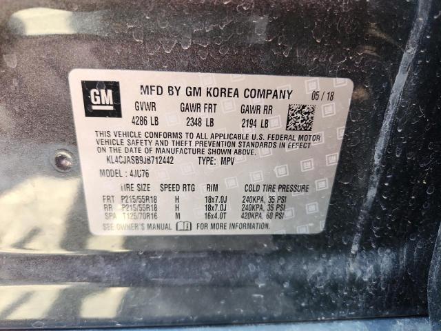 67097175 :رقم المزاد ، KL4CJASB9JB712442 vin ، 2018 Buick Encore Pre مزاد بيع