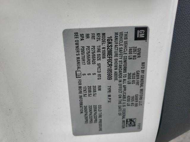 2012 Gmc Yukon Xl მანქანა იყიდება აუქციონზე, vin: 1GKS2MEF6CR185909, აუქციონის ნომერი: 69594665