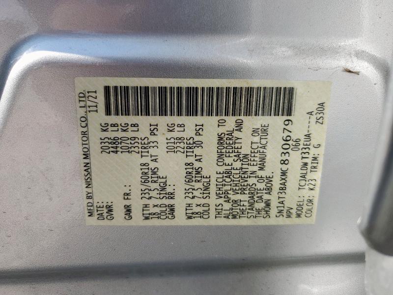 Продажа на аукционе авто 2021 Nissan Rogue Sv, vin: 5N1AT3BAXMC830679, номер лота: 68747795