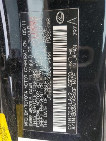 70537585 :رقم المزاد ، JTHFF2C20B2519444 vin ، 2011 Lexus Is 250 مزاد بيع