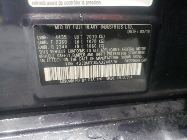 Продажа на аукционе авто 2010 Subaru Legacy 2.5, vin: 4S3BMCG65A3240816, номер лота: 68591575