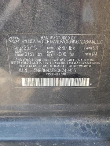 Aukcja sprzedaży 2016 Hyundai Elantra, vin: 5NPDH4AE2GH749455, numer aukcji: 68843825