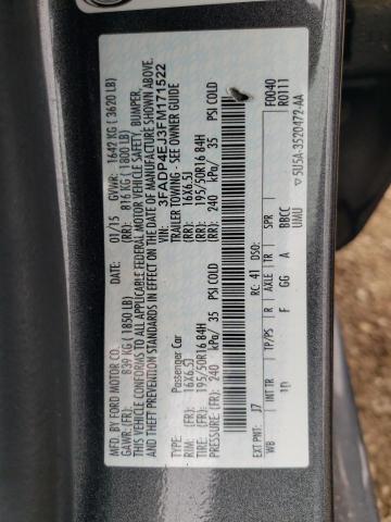 68504875 :رقم المزاد ، 3FADP4EJ3FM171522 vin ، 2015 Ford Fiesta Se مزاد بيع
