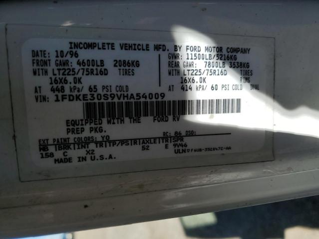 69734525 :رقم المزاد ، 1FDKE30S9VHA54009 vin ، 1997 Ford Econoline مزاد بيع
