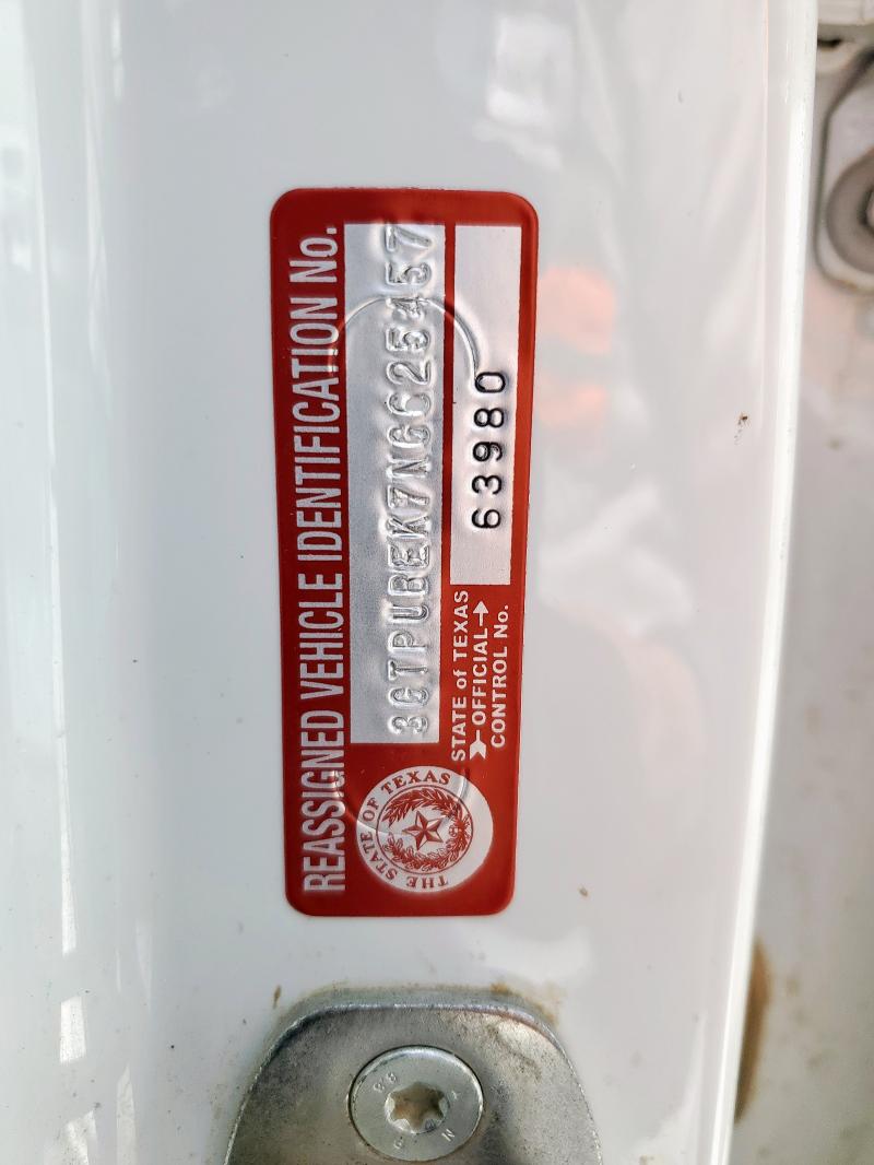 59371535 :رقم المزاد ، 3GTPUBEK7NG625457 vin ، 2022 Gmc Sierra K15 مزاد بيع