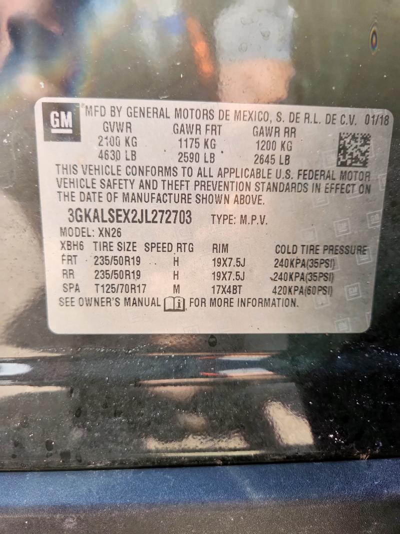 70035735 :رقم المزاد ، 3GKALSEX2JL272703 vin ، 2018 Gmc Terrain مزاد بيع