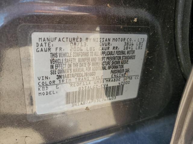 70136075 :رقم المزاد ، 3N1AB7APXDL761603 vin ، 2013 Nissan Sentra مزاد بيع