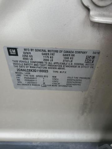 68315685 :رقم المزاد ، 2GNALCEK3G1180023 vin ، 2016 Chevrolet Equinox Lt مزاد بيع