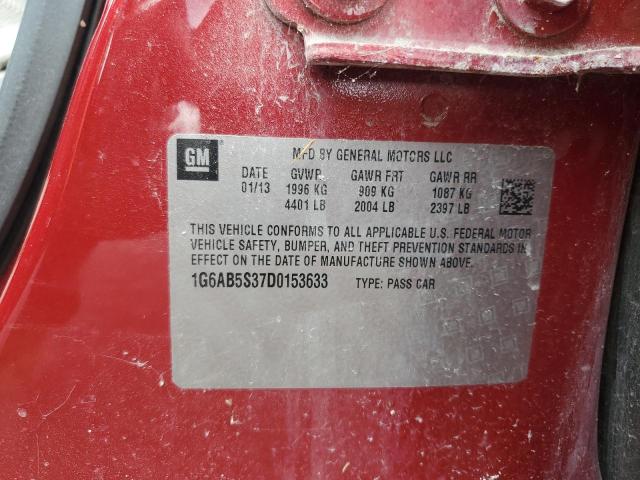 Auction sale of the 2013 Cadillac Ats Luxury, vin: 1G6AB5S37D0153633, lot number: 68050505