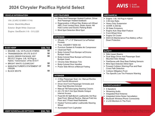 Aukcja sprzedaży 2024 Chrysler Pacifica, vin: 2C4RC1S76RR117745, numer aukcji: 70274675
