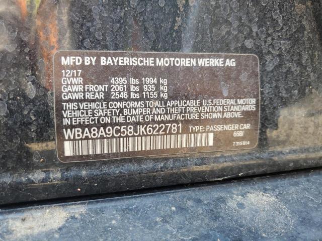 2018 Bmw 320 მანქანა იყიდება აუქციონზე, vin: WBA8A9C58JK622781, აუქციონის ნომერი: 68924465