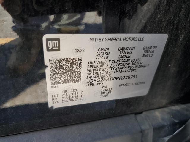 Aukcja sprzedaży 2023 Gmc Yukon Xl, vin: 1GKS2FKD0PR248751, numer aukcji: 69241455