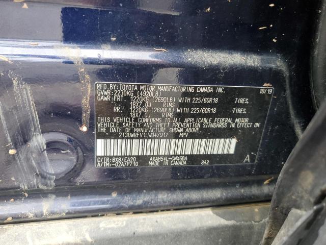 68275775 :رقم المزاد ، 2T3DWRFV1LW047917 vin ، 2020 Toyota Rav4 مزاد بيع