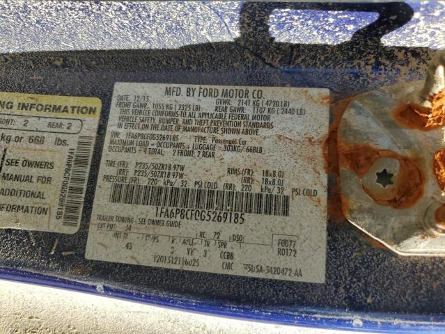 Продажа на аукционе авто 2016 Ford Mustang, vin: 1FA6P8CF0G5269185, номер лота: 69648415