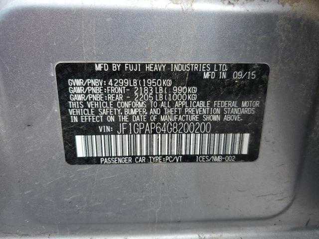 Продажа на аукционе авто 2016 Subaru Impreza Sp, vin: JF1GPAP64G8200200, номер лота: 70266775