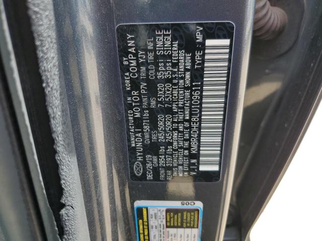 67830555 :رقم المزاد ، KM8R4DHE8LU109611 vin ، 2020 Hyundai Palisade Sel مزاد بيع