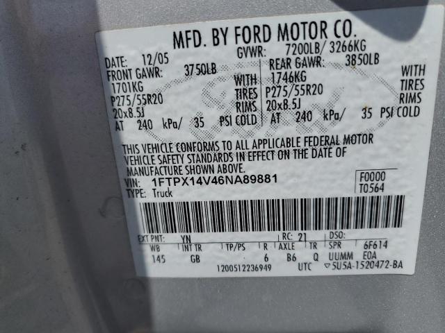 Aukcja sprzedaży 2006 Ford F150, vin: 1FTPX14V46NA89881, numer aukcji: 67262655