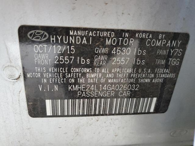 Aukcja sprzedaży 2016 Hyundai Sonata Hyb, vin: KMHE24L14GA026032, numer aukcji: 68548275