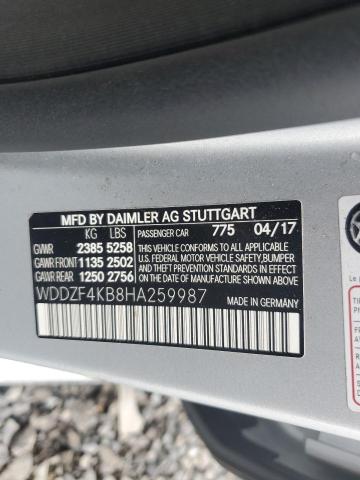 Aukcja sprzedaży 2017 Mercedes-benz E, vin: WDDZF4KB8HA259987, numer aukcji: 66369525