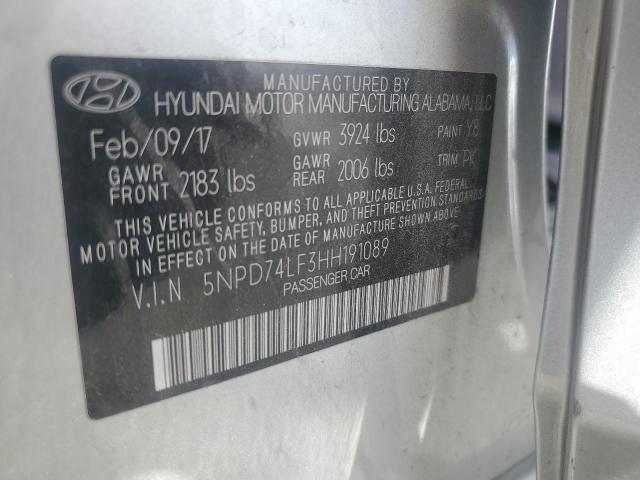 Продаж на аукціоні авто 2017 Hyundai Elantra Se, vin: 5NPD74LF3HH191089, номер лоту: 69397335