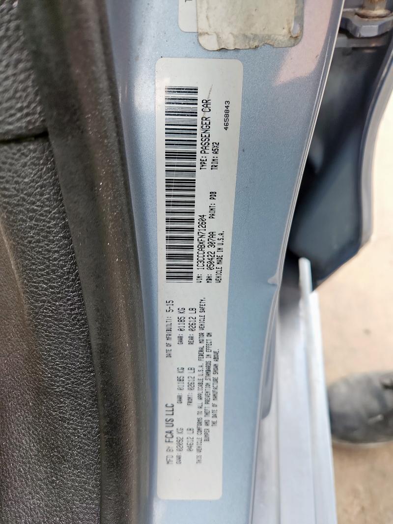 70784595 :رقم المزاد ، 1C3CCCABXFN712604 vin ، 2015 Chrysler 200 مزاد بيع
