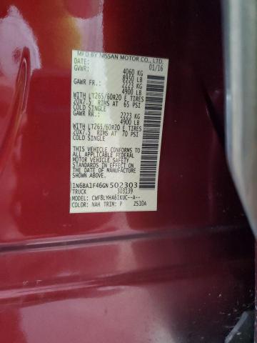 2016 Nissan Titan Xd S მანქანა იყიდება აუქციონზე, vin: 1N6BA1F46GN502303, აუქციონის ნომერი: 67815075