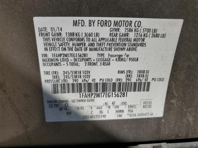 Продаж на аукціоні авто 2014 Ford Taurus, vin: 1FAHP2MT7EG156281, номер лоту: 69351535