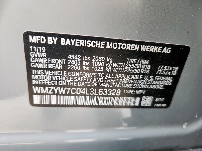 2020 Mini Cooper S Countryman მანქანა იყიდება აუქციონზე, vin: WMZYW7C04L3L63328, აუქციონის ნომერი: 70428225