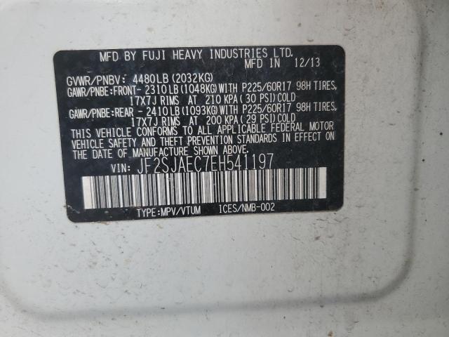 68672625 :رقم المزاد ، JF2SJAEC7EH541197 vin ، 2014 Subaru Forester 2.5i Premium مزاد بيع
