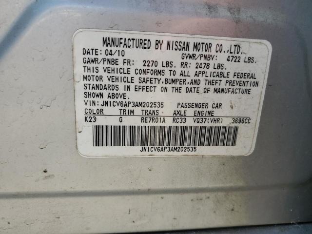 Aukcja sprzedaży 2010 Infiniti G37 Base, vin: JN1CV6AP3AM202535, numer aukcji: 70382185