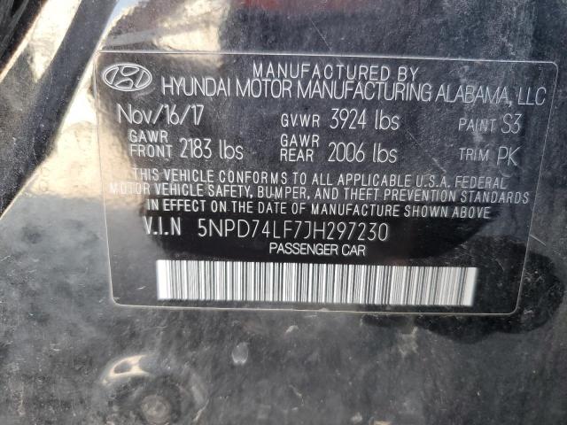 2018 Hyundai Elantra მანქანა იყიდება აუქციონზე, vin: 5NPD74LF7JH297230, აუქციონის ნომერი: 67550085
