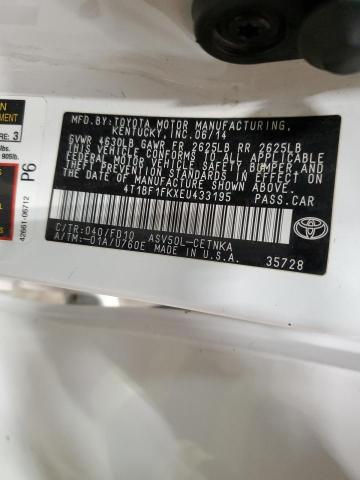 2014 Toyota Camry L მანქანა იყიდება აუქციონზე, vin: 4T1BF1FKXEU433195, აუქციონის ნომერი: 69877005
