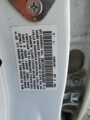 67785425 :رقم المزاد ، 19XFB2F97EE241283 vin ، 2014 Honda Civic Exl مزاد بيع
