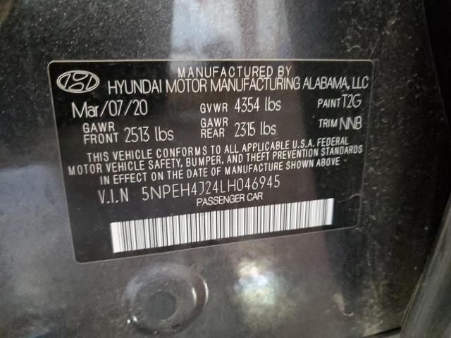 Aukcja sprzedaży 2020 Hyundai Sonata Limited, vin: 5NPEH4J24LH046945, numer aukcji: 68480325