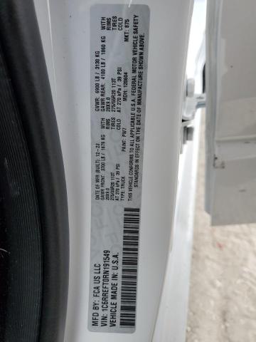 67515245 :رقم المزاد ، 1C6RREFT0RN191549 vin ، 2024 Ram 1500 مزاد بيع