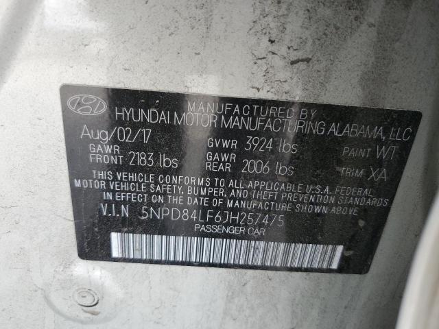 Продаж на аукціоні авто 2018 Hyundai Elantra, vin: 5NPD84LF6JH257475, номер лоту: 68526485