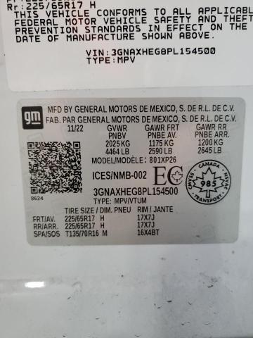 Продаж на аукціоні авто 2023 Chevrolet Equinox Ls, vin: 3GNAXHEG8PL154500, номер лоту: 70093985