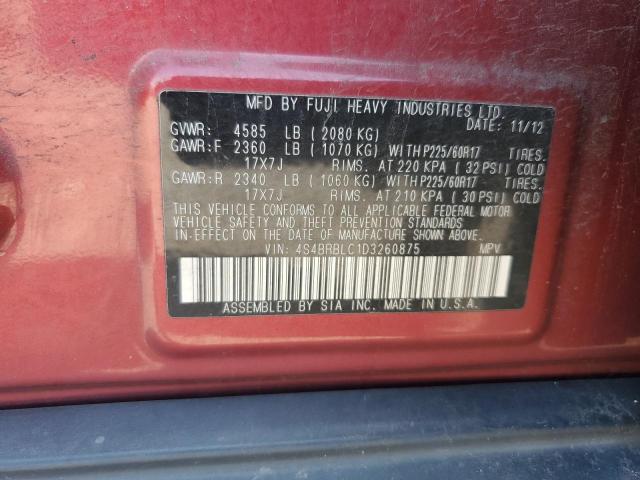 Aukcja sprzedaży 2013 Subaru Outback, vin: 4S4BRBLC1D3260875, numer aukcji: 68849555