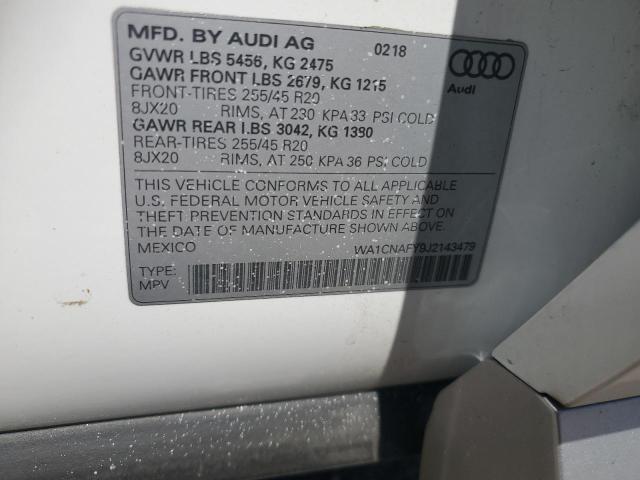 Продажа на аукционе авто 2018 Audi Q5, vin: WA1CNAFY9J2143479, номер лота: 67979635