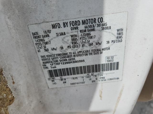 Продажа на аукционе авто 2008 Ford F150, vin: 1FTRF12288KB80595, номер лота: 54562066