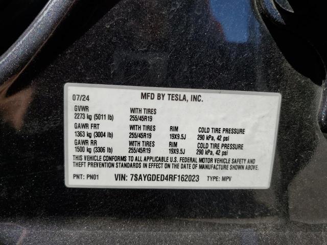 68210075 :رقم المزاد ، 7SAYGDED4RF162023 vin ، 2024 Tesla Model Y مزاد بيع