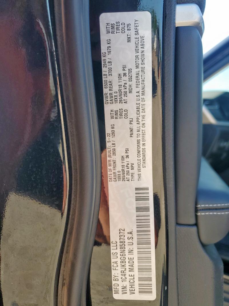 Продажа на аукционе авто 2022 Jeep Grand Cher, vin: 1C4RJKBG6N8587372, номер лота: 69252915