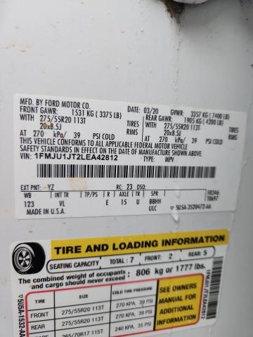 Продаж на аукціоні авто 2020 Ford Expedition, vin: 1FMJU1JT2LEA42812, номер лоту: 70192265