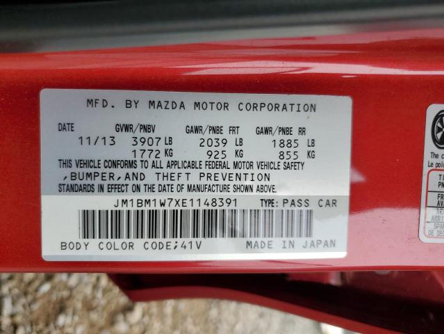 2014 Mazda 3 მანქანა იყიდება აუქციონზე, vin: JM1BM1W7XE1148391, აუქციონის ნომერი: 67661465