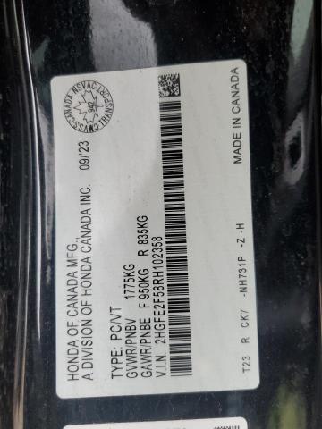 Продажа на аукционе авто 2024 Honda Civic Spor, vin: 2HGFE2F58RH102358, номер лота: 65617845