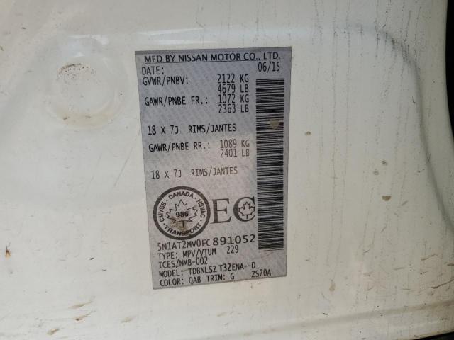 Aukcja sprzedaży 2015 Nissan Rogue, vin: 5N1AT2MV0FC891052, numer aukcji: 68003415