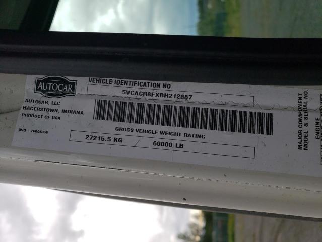 2011 Autocar Llc Xpeditor მანქანა იყიდება აუქციონზე, vin: 5VCACR8FXBH212887, აუქციონის ნომერი: 69876895